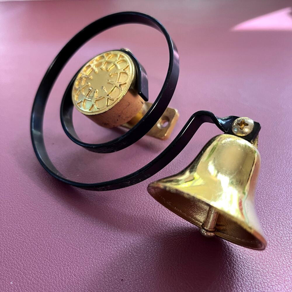 Vintage Victorian Style Shopkeeper Butler Servant Spiral Brass Pull Door Bell